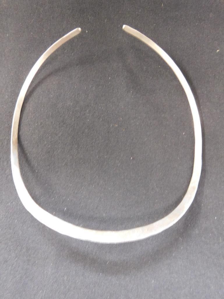 Sterling Silver - Choker Necklace - 27 Grams - 4