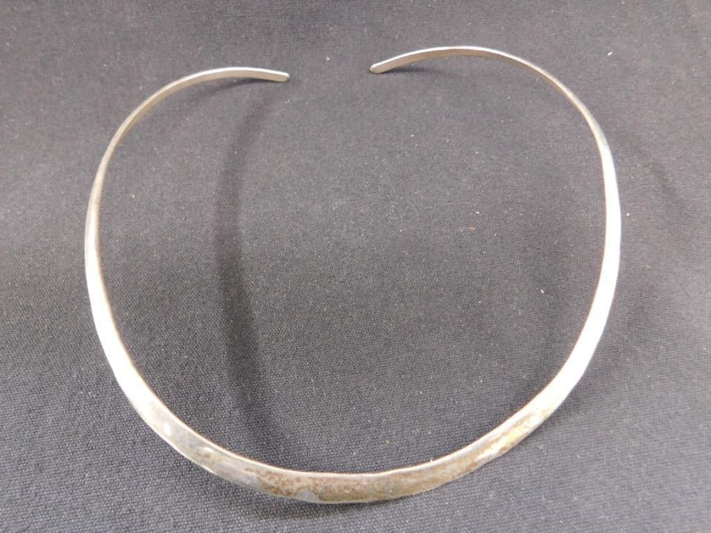 Sterling Silver - Choker Necklace - 27 Grams - 5