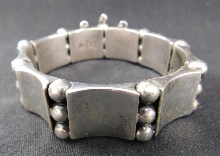 Sterling Silver - Taxco Bracelet - 73 Grams (1 of 8)