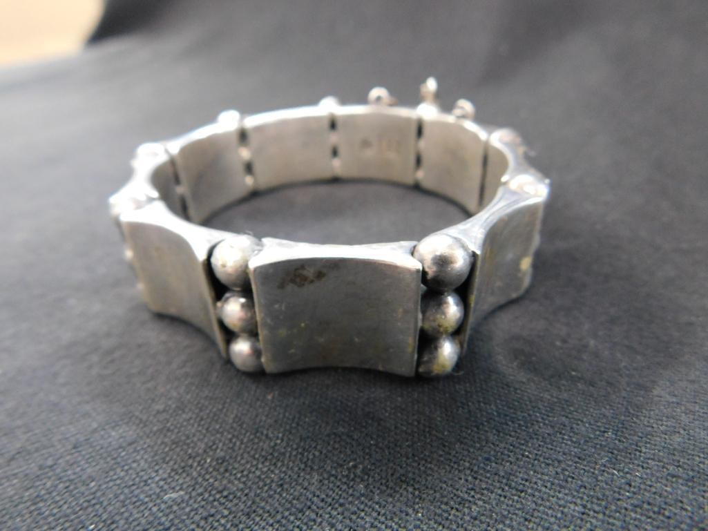 Sterling Silver - Taxco Bracelet - 73 Grams - 6
