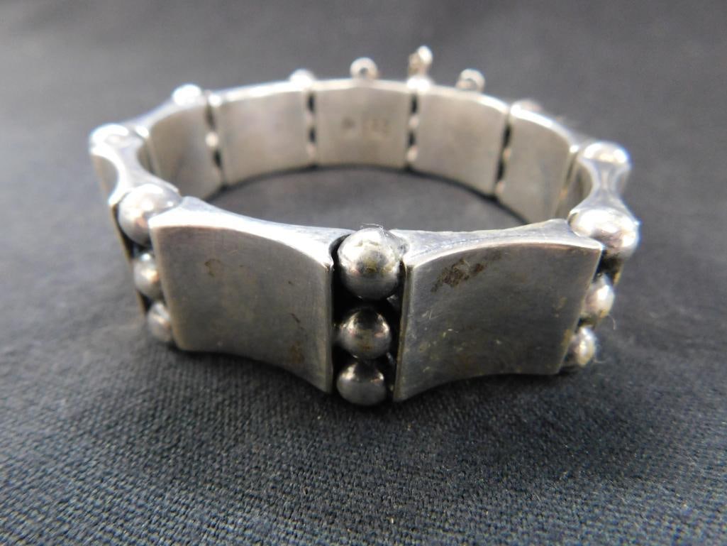 Sterling Silver - Taxco Bracelet - 73 Grams - 7
