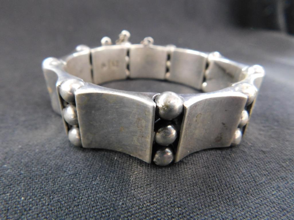 Sterling Silver - Taxco Bracelet - 73 Grams - 8