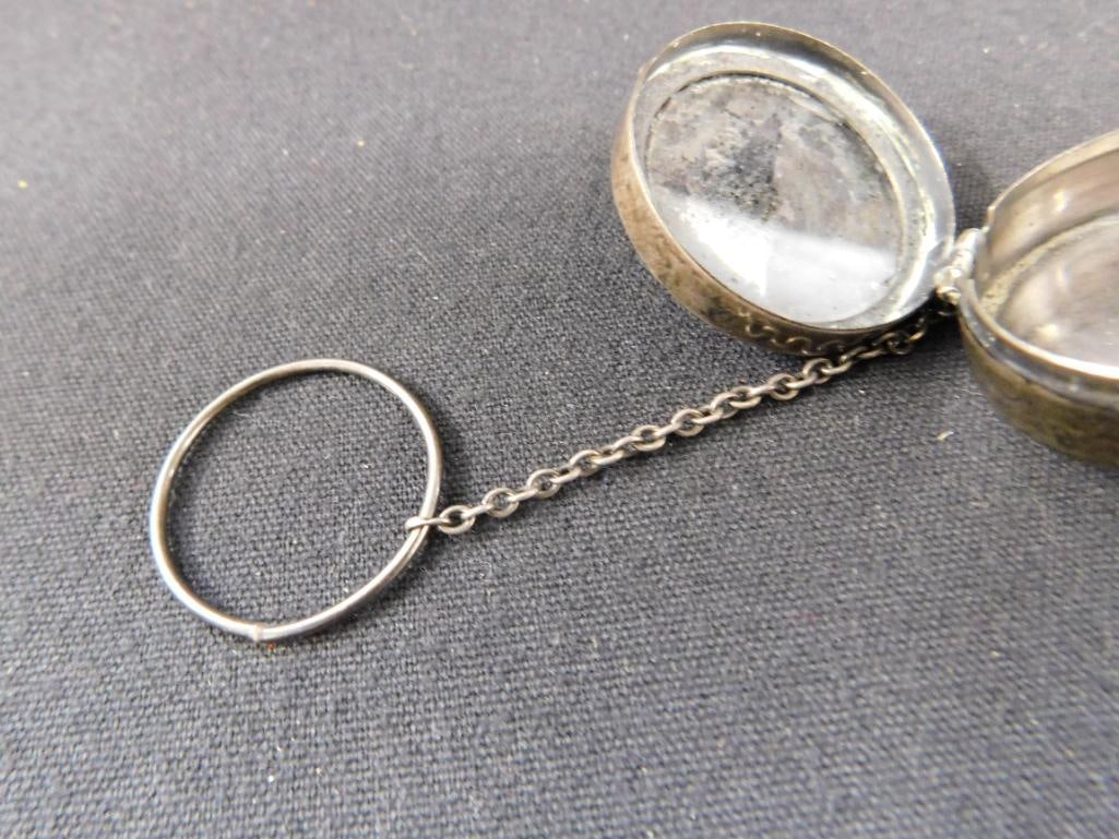Sterling Silver - Pill Box with Chain - 16 Grams - 4