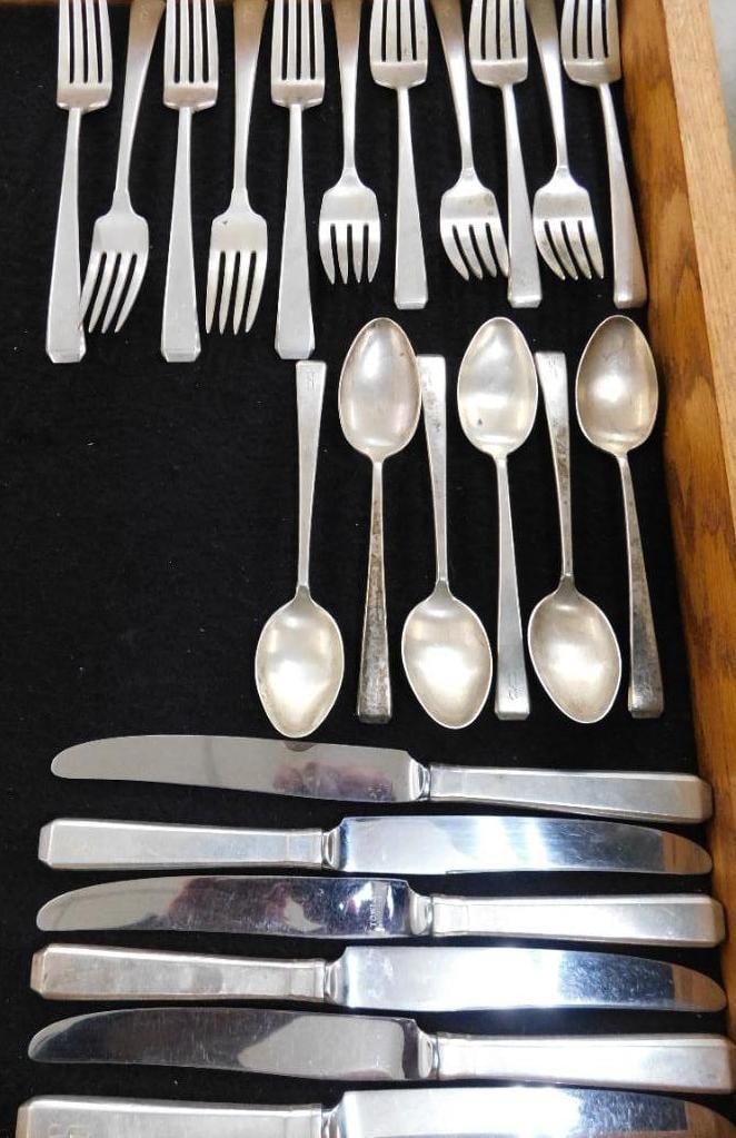 Flatware Set - 642 Grams - Towle - Craftsman Pattern - Plus Weighted - Monogrammed (1 of 12)