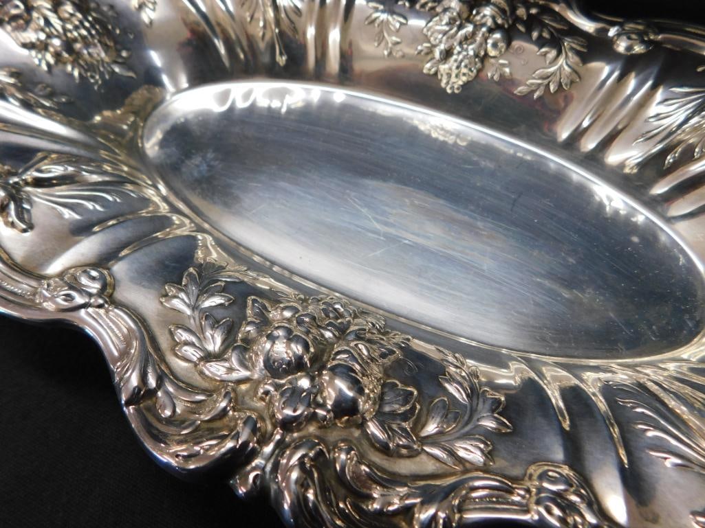 Sterling Silver - Ornate Bowl - Reed and Barton - 1.5" x 11.75" x 7.5" - 447 Grams - 5
