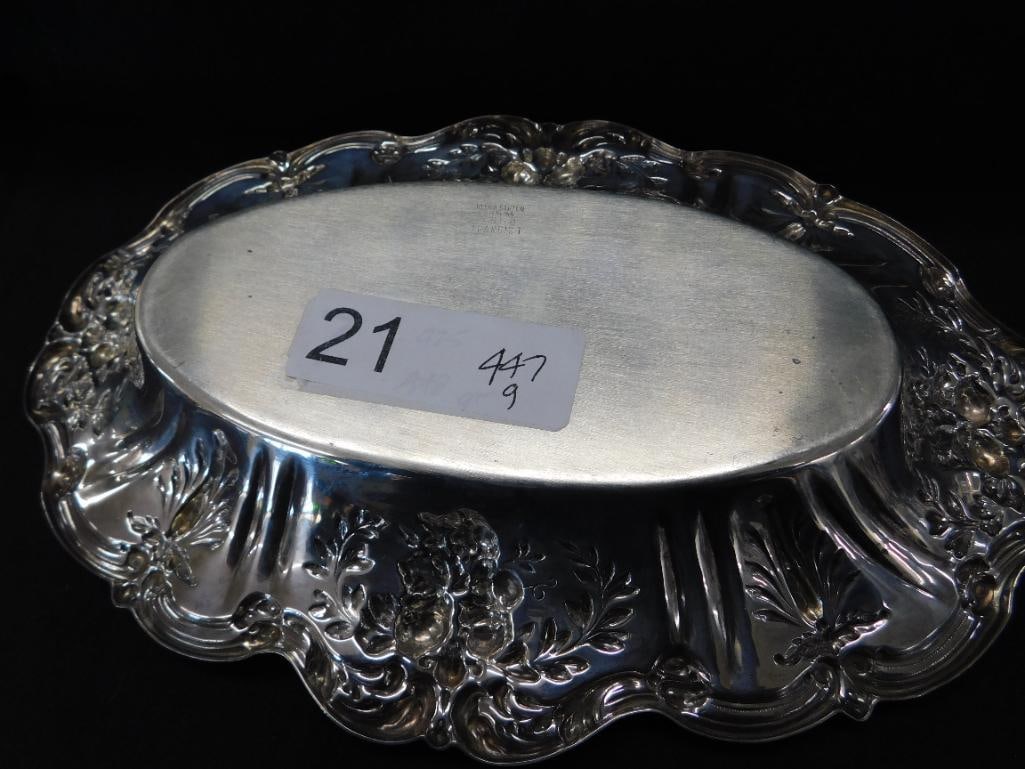 Sterling Silver - Ornate Bowl - Reed and Barton - 1.5" x 11.75" x 7.5" - 447 Grams - 6
