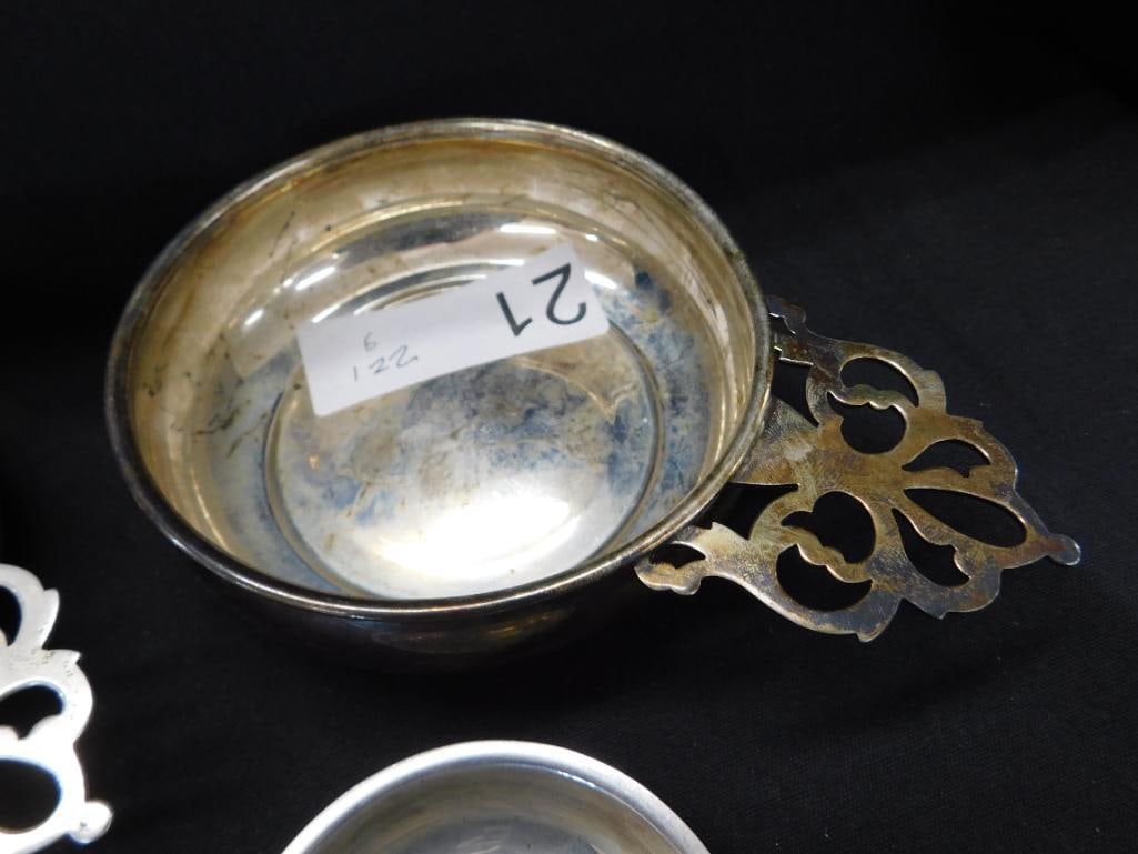 Sterling Silver - Group of 3 Nappies - Monogrammed - 221 Grams 4.25" and 2.75" - 4