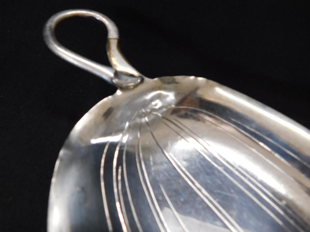 Sterling Silver - Handled Leaf Plates - k. Uyeda - Each 9.5" x 3.5" - 212 Grams - 2