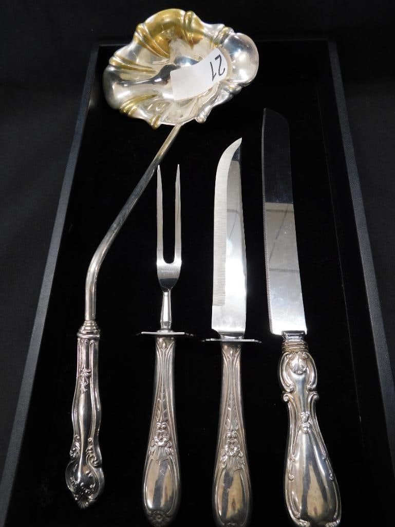 Sterling Silver - Group of 4 Weighted Serving Pieces - 9