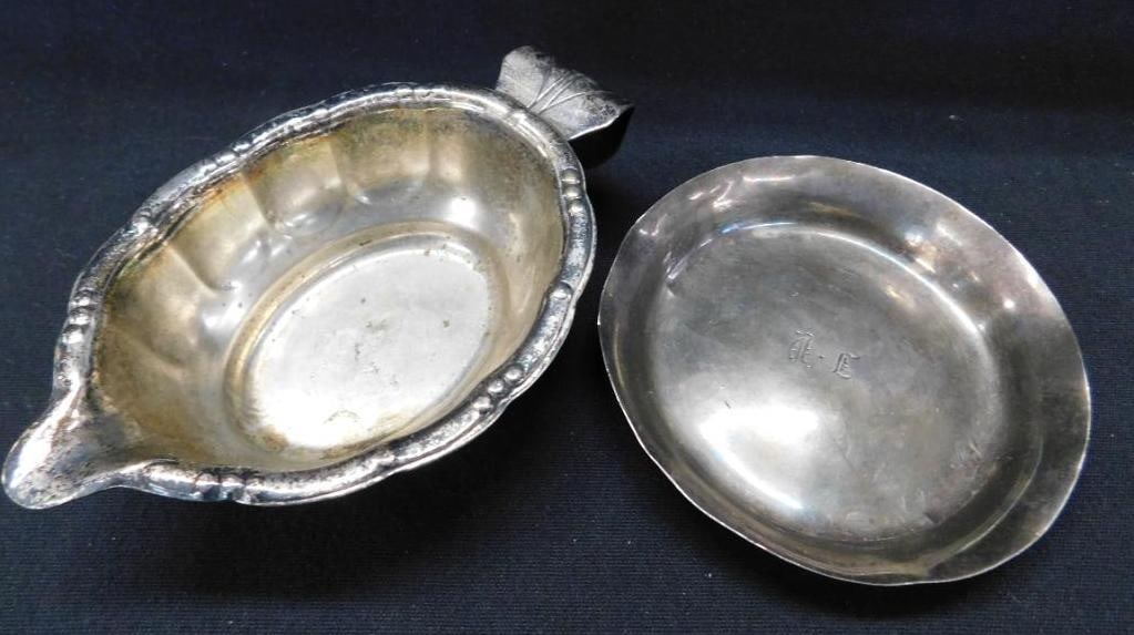 Sterling Silver - 3.75" Plate and a Sauce Server - 100 Grams (1 of 12)