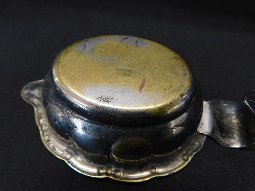 Sterling Silver - 3.75" Plate and a Sauce Server - 100 Grams - 3