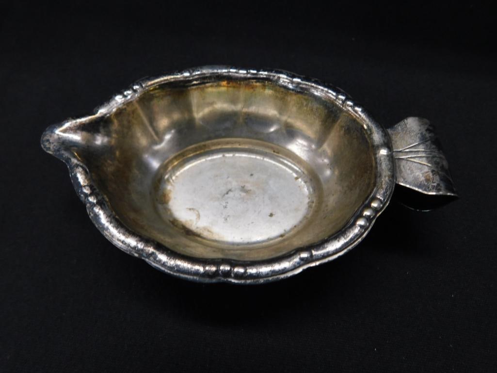 Sterling Silver - 3.75" Plate and a Sauce Server - 100 Grams - 6