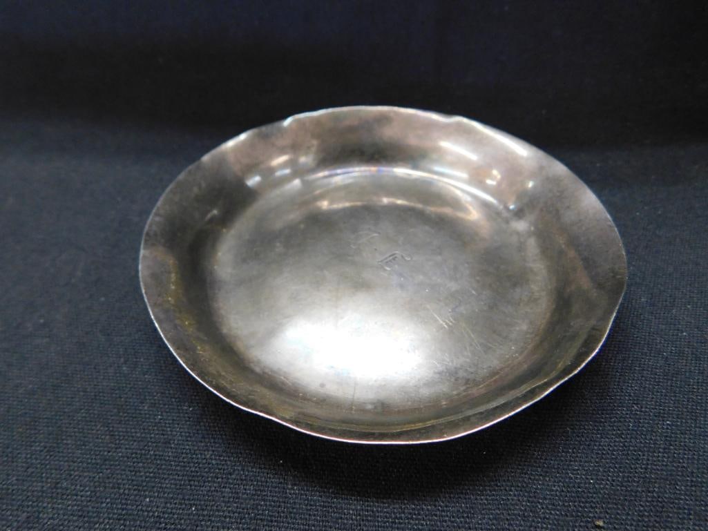 Sterling Silver - 3.75" Plate and a Sauce Server - 100 Grams - 7
