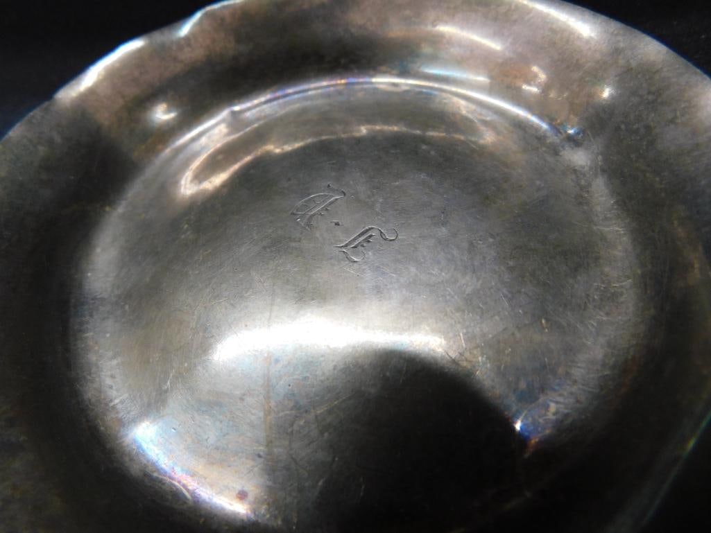 Sterling Silver - 3.75" Plate and a Sauce Server - 100 Grams - 8