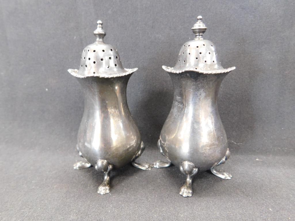 Sterling Silver - Salt and Pepper Shakers - English - 126 Grams - 8