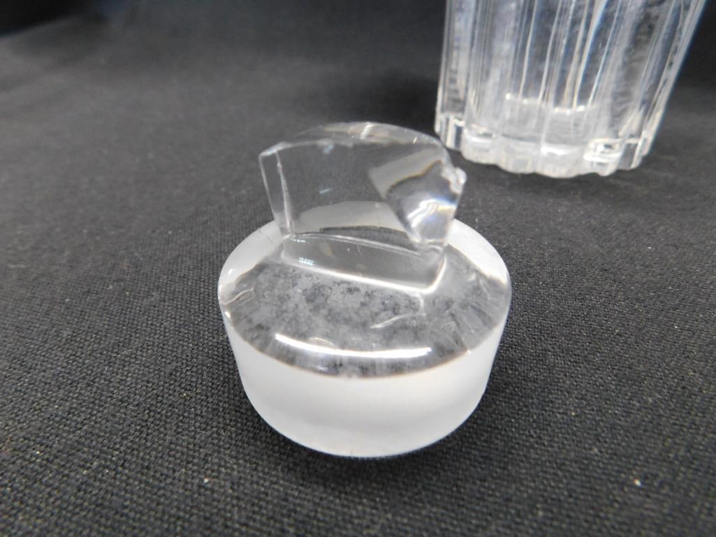 Sterling Silver - Pair of Perfume Bottles with Silver Lids - Lid Not Connected on One - 5