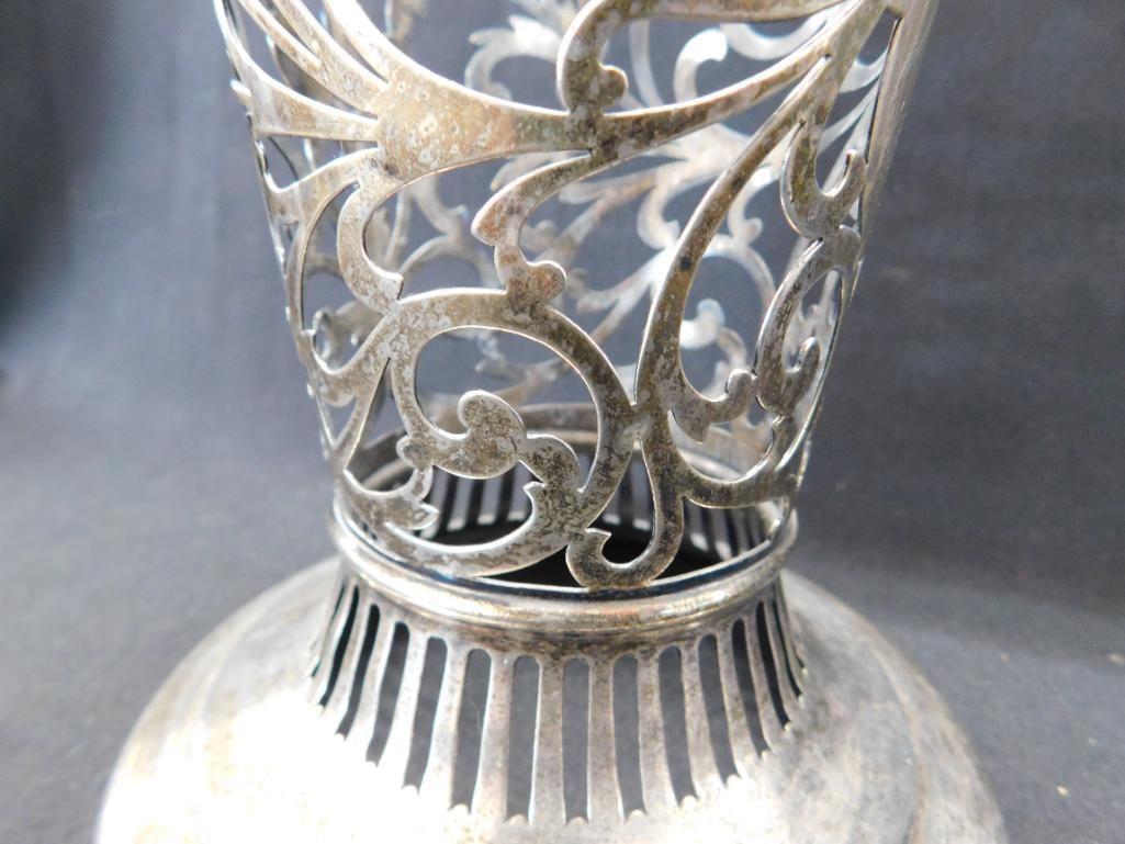 Sterling Silver - Vase Base - No Vase - 5.5" x 5" - 139 Grams - 3