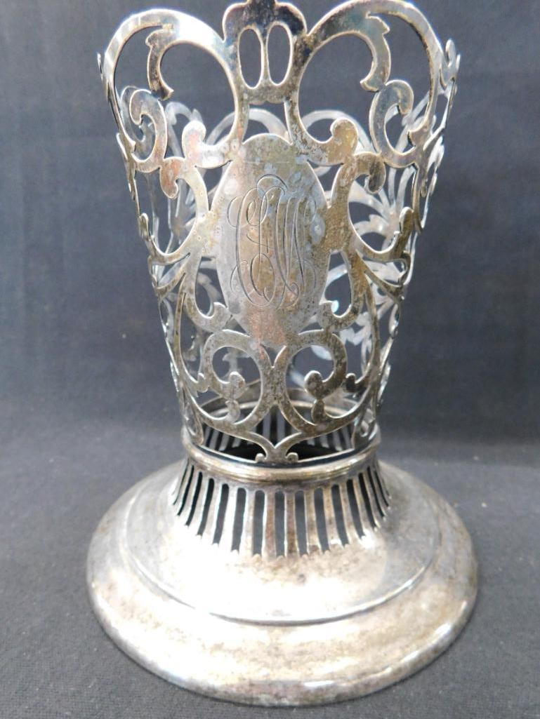 Sterling Silver - Vase Base - No Vase - 5.5" x 5" - 139 Grams - 9