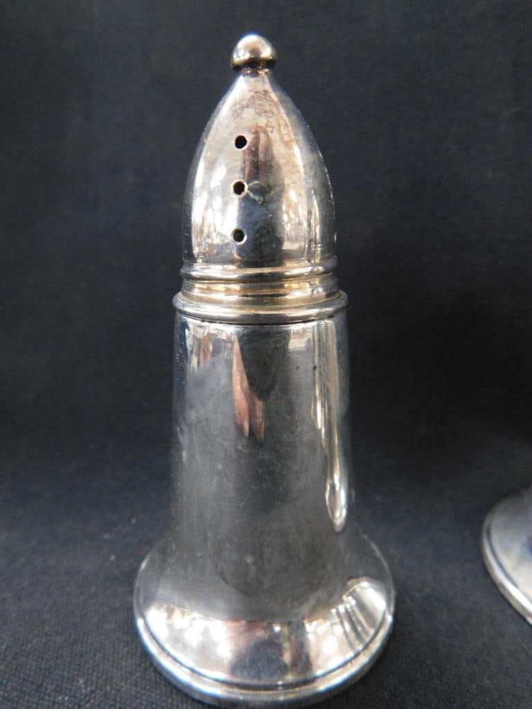 Sterling Silver - Set of 4 Weighted Salt and Pepper Shakers - 2