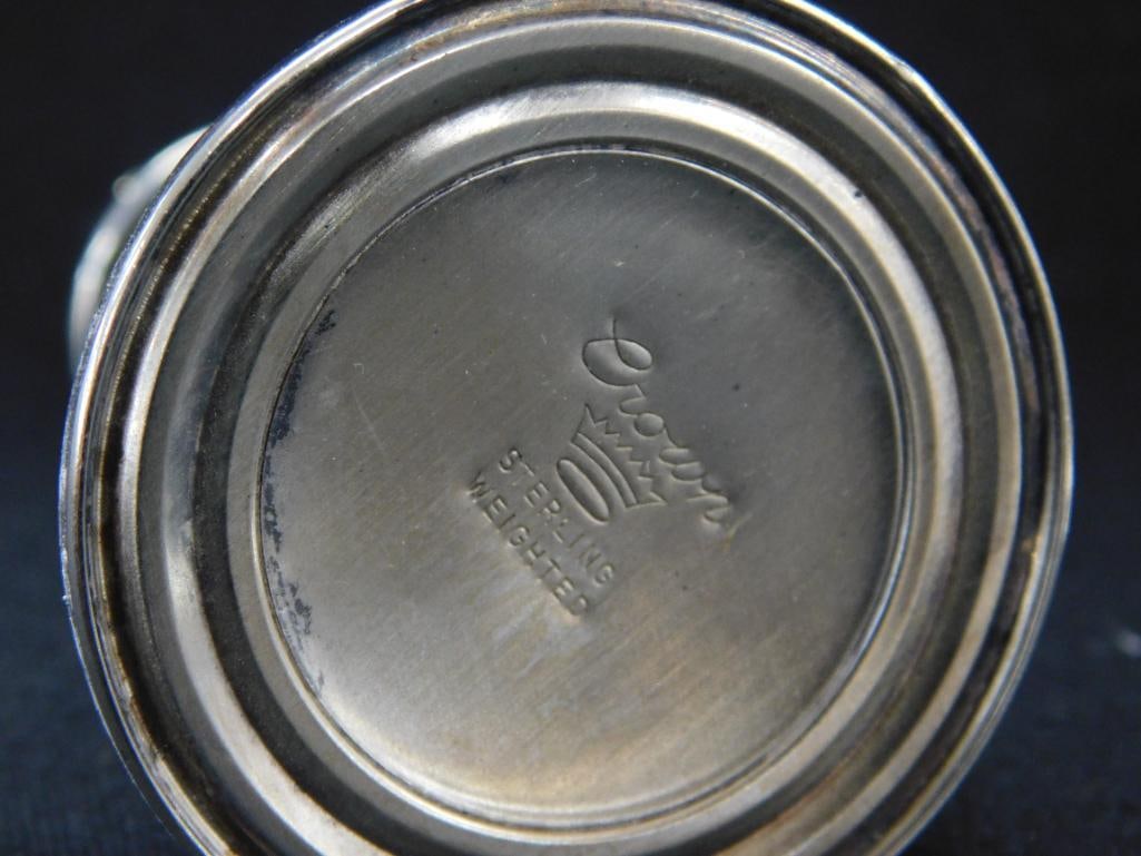 Sterling Silver - Set of 4 Weighted Salt and Pepper Shakers - 5