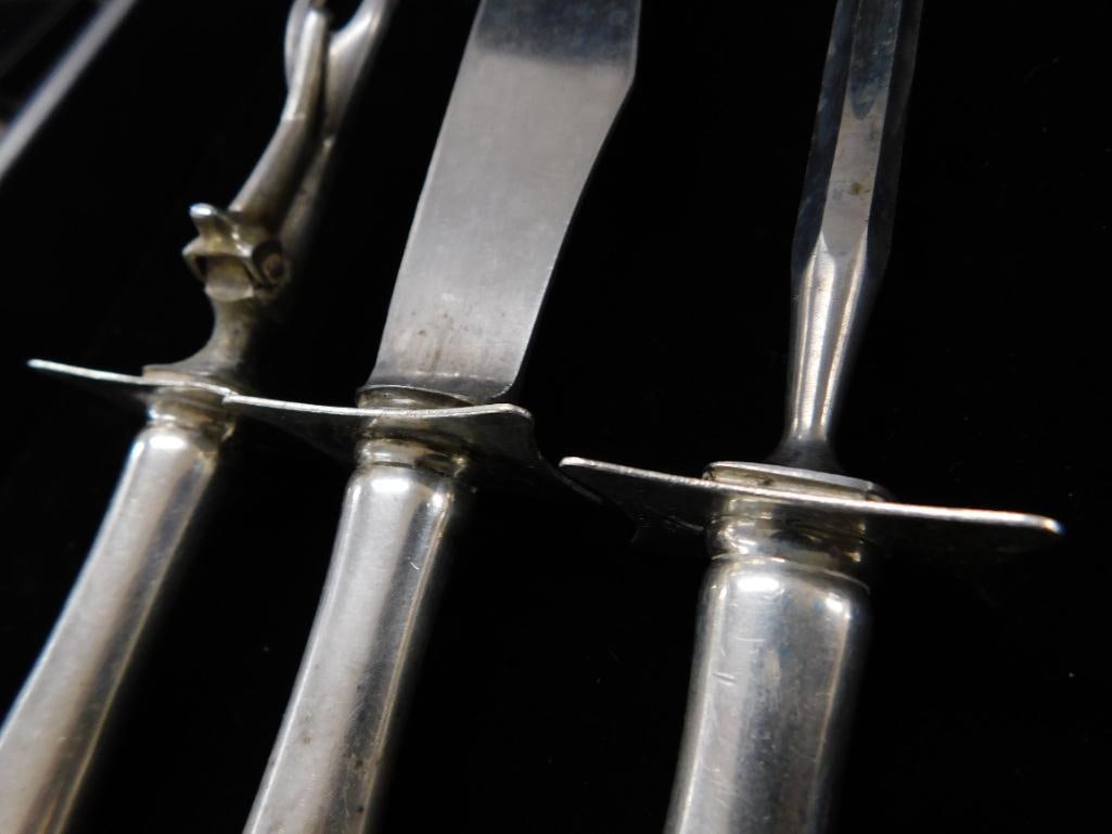 Sterling Silver - Old Weighted 3 Piece Serving Set - 3