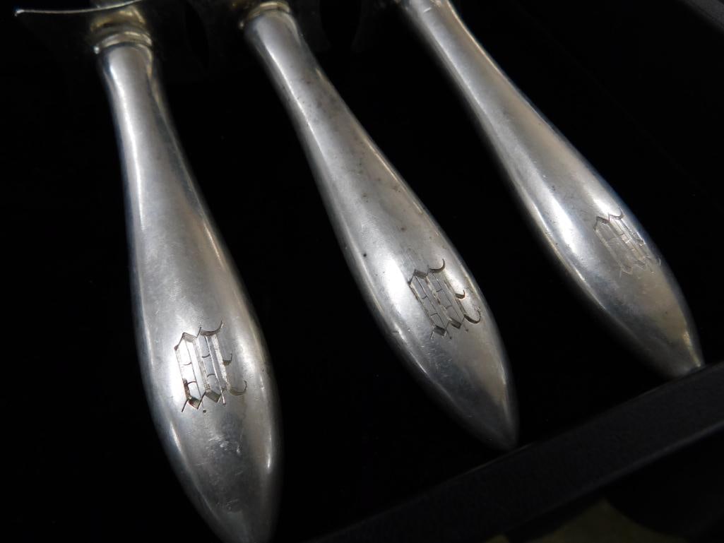 Sterling Silver - Old Weighted 3 Piece Serving Set - 5