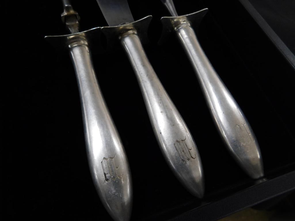 Sterling Silver - Old Weighted 3 Piece Serving Set - 6