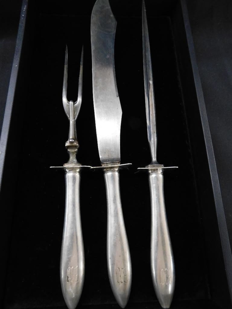 Sterling Silver - Old Weighted 3 Piece Serving Set - 7