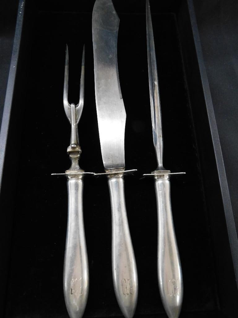 Sterling Silver - Old Weighted 3 Piece Serving Set - 8