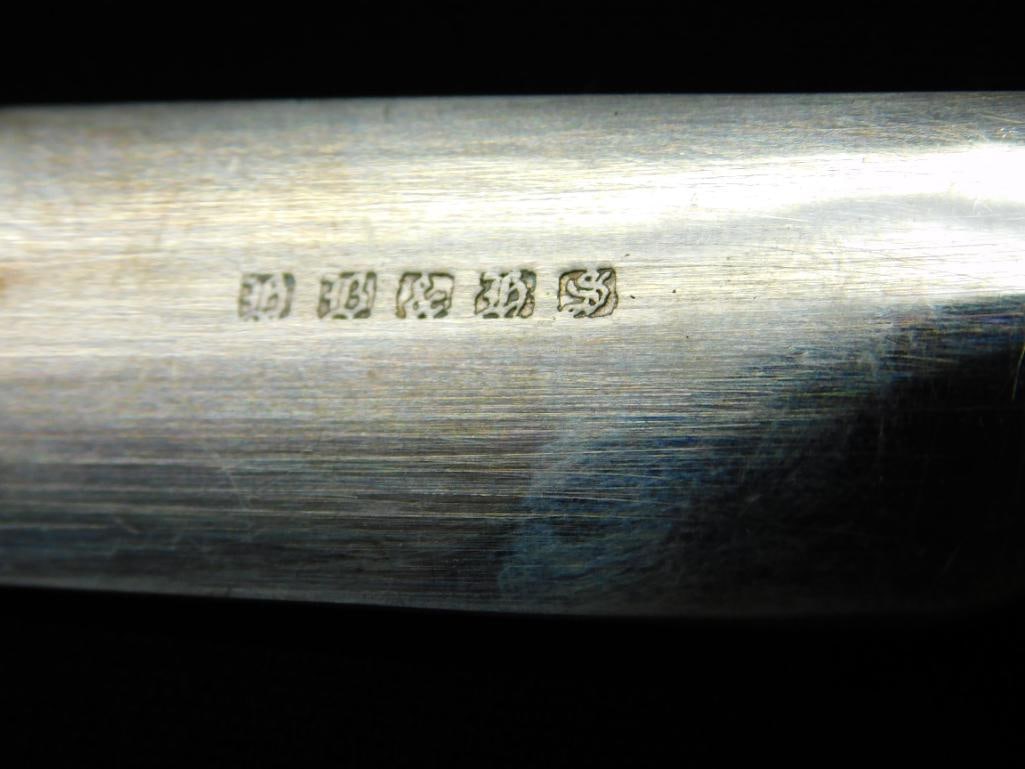 Sterling Silver Bands - Set of 12 Faux MOP Dinner Knives - Original Box - 4