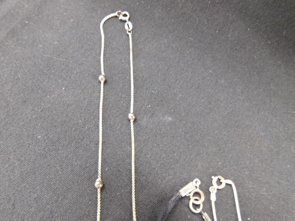 Sterling Silver - 3 Necklaces - 16"-16"-24" - 20.4 Grams TW - 6