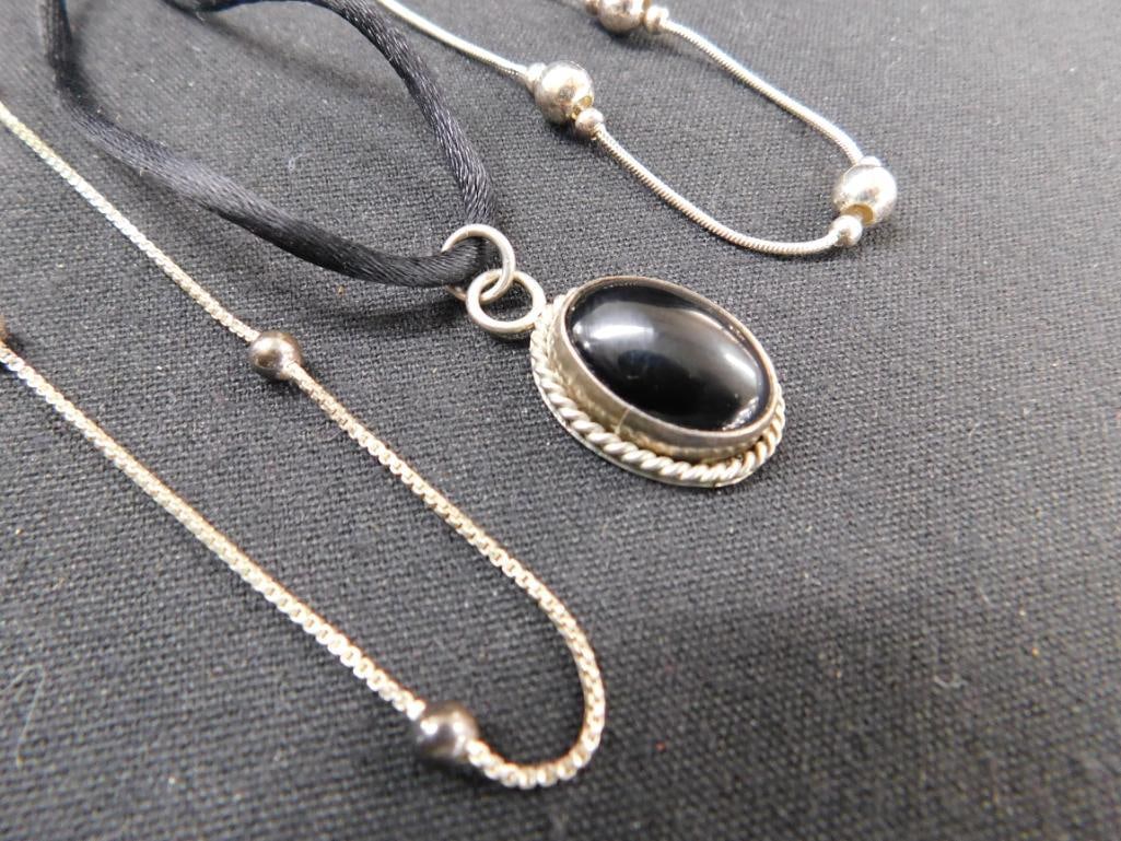 Sterling Silver - 3 Necklaces - 16"-16"-24" - 20.4 Grams TW - 7