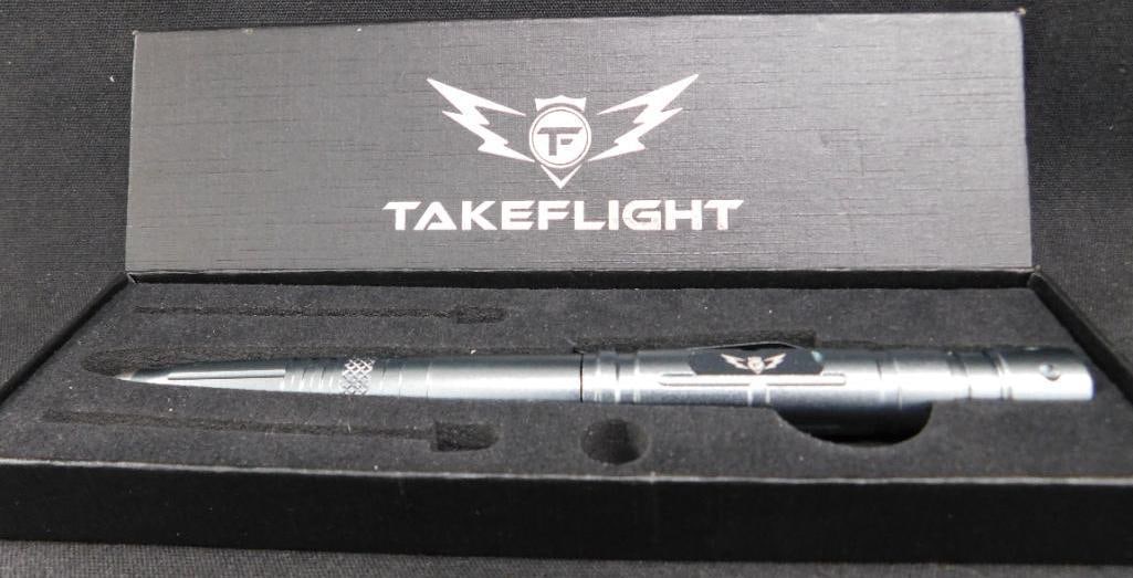 Take Flight Tactical Pen For Self Defense - 2 Refills: See Photos For Condition and Details 