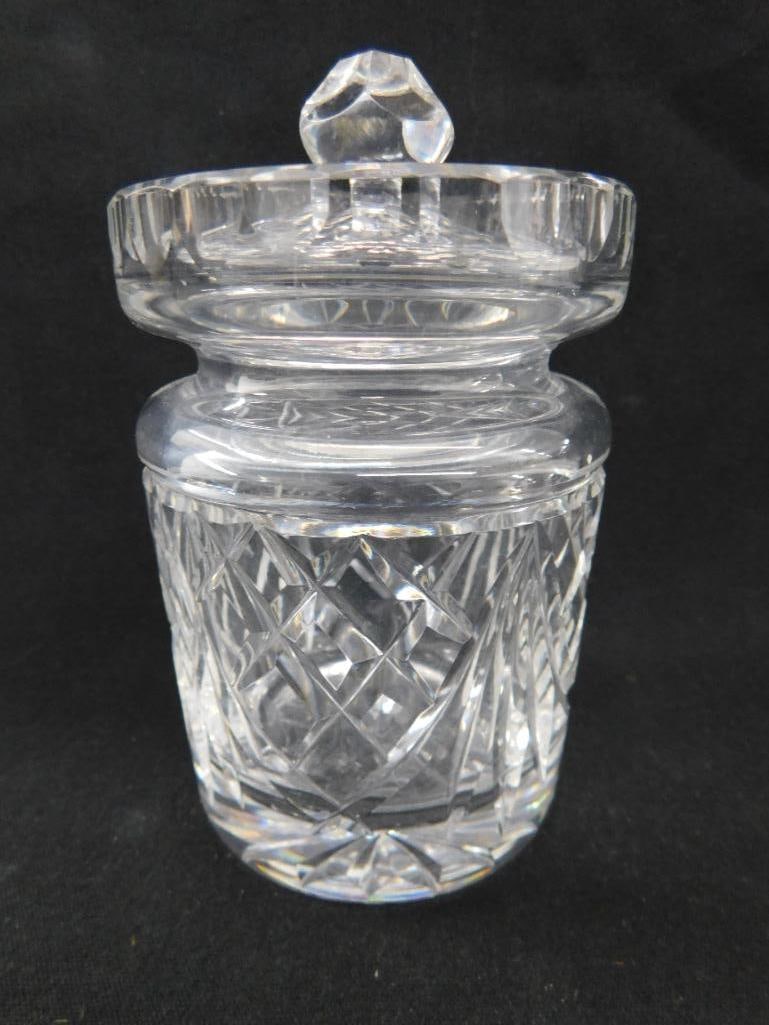Waterford Crystal - Honey Pot with Lid - Original Box - 4" x 3" - 11