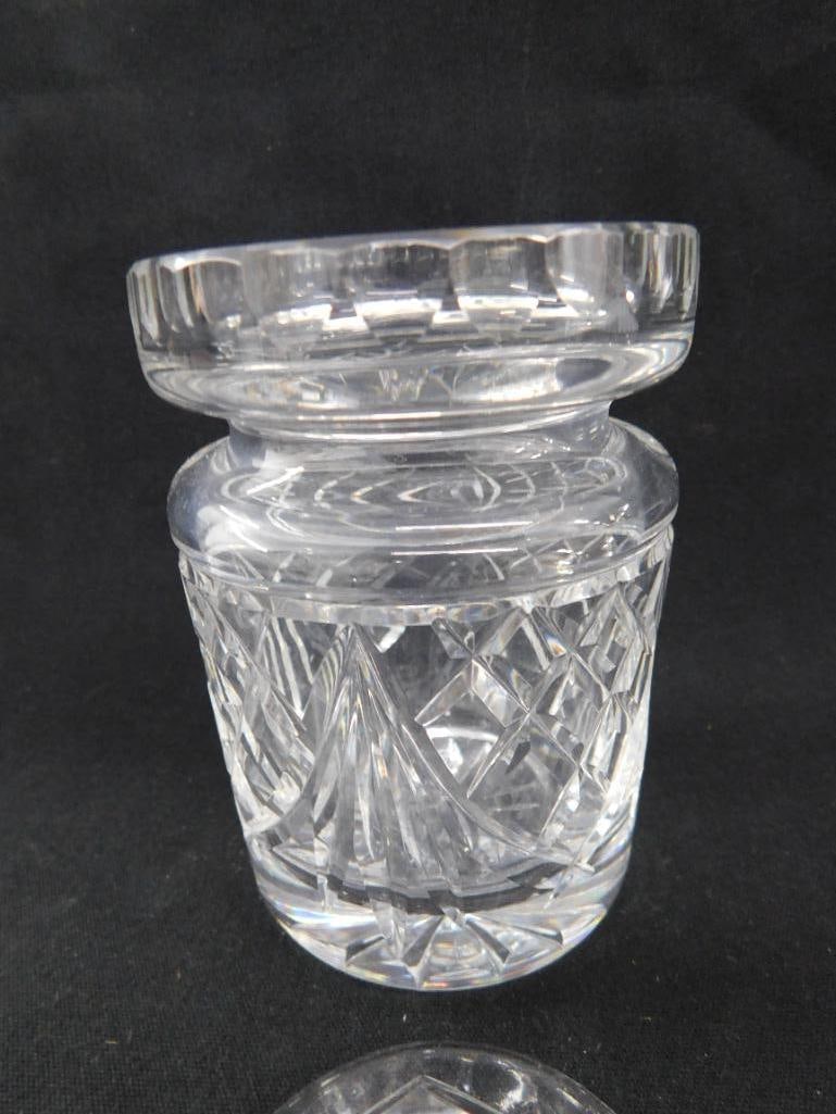 Waterford Crystal - Honey Pot with Lid - Original Box - 4" x 3" - 3