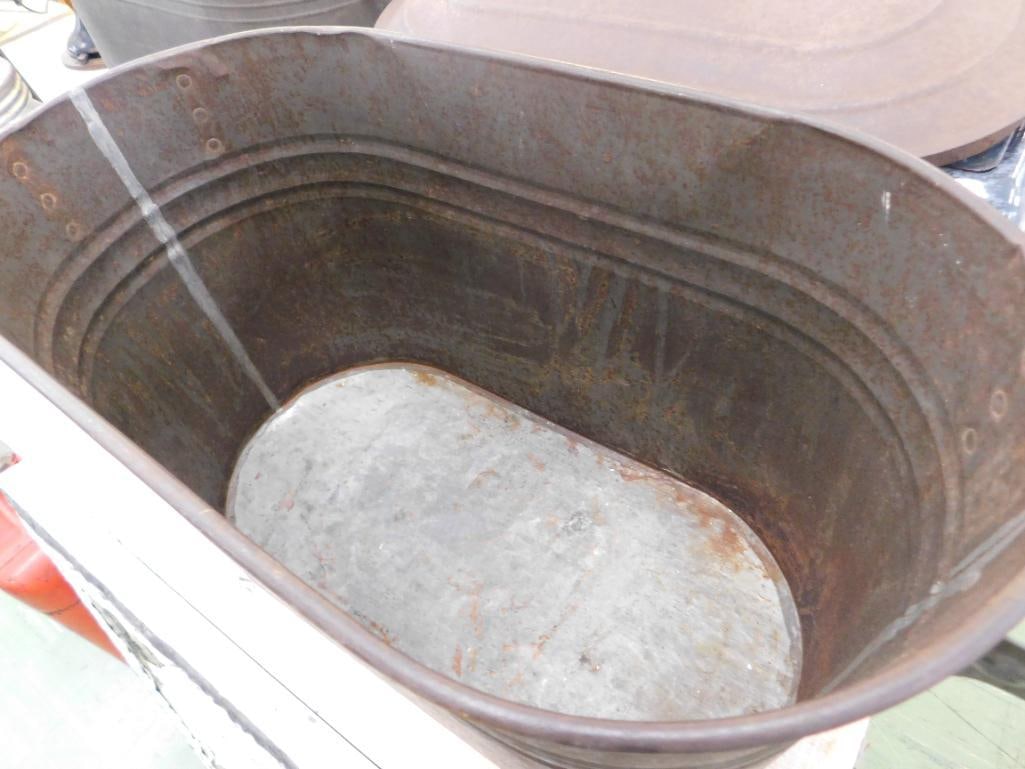 Vintage Copper Boiler with Lid - 17.5" x 27" x 12" - Lid Has Rust Issues - 3
