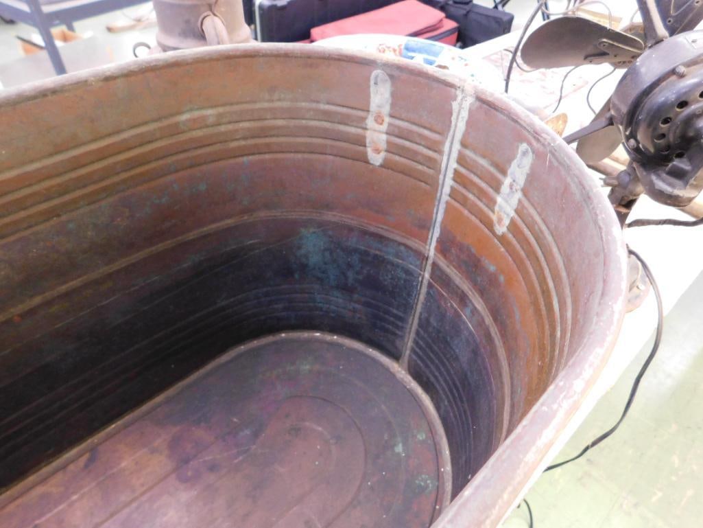 Vintage Copper Boiler - No Lid - 13.5" x 27" x 13" - 2