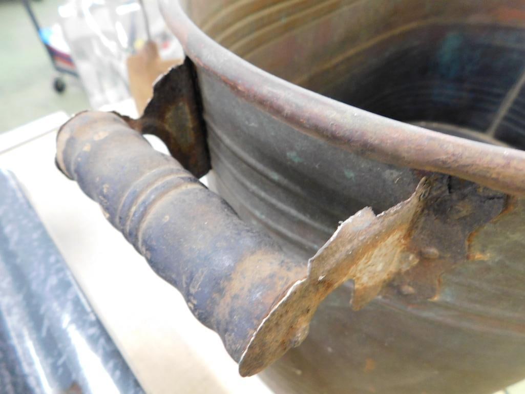 Vintage Copper Boiler - No Lid - 13.5" x 27" x 13" - 4