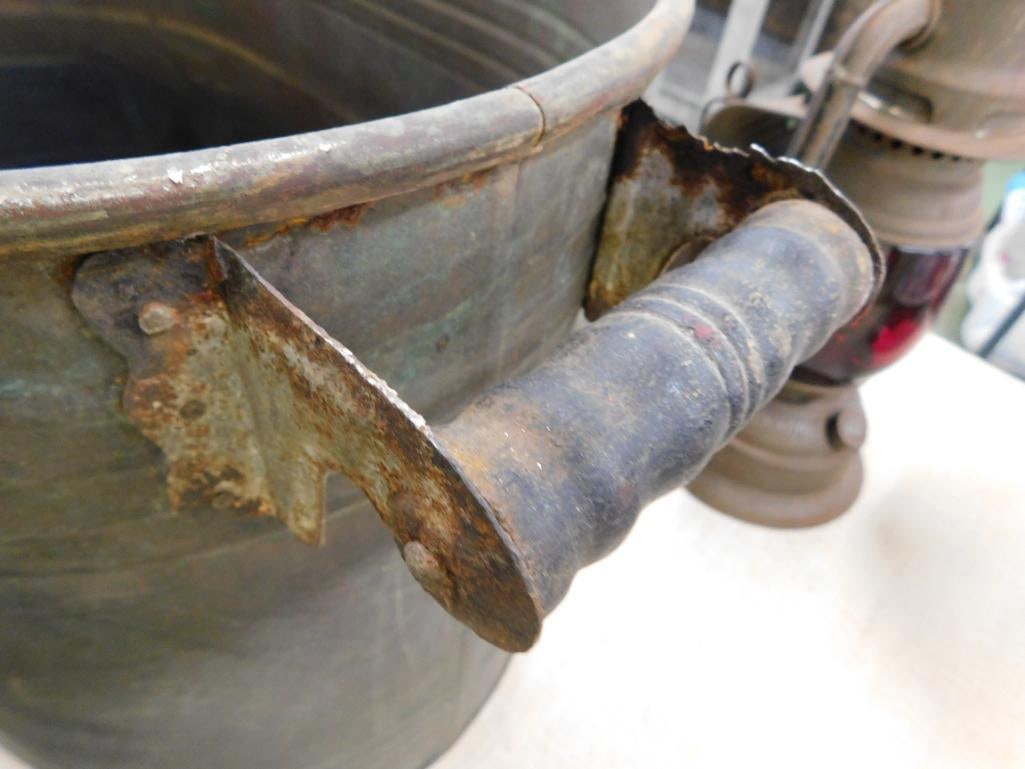 Vintage Copper Boiler - No Lid - 13.5" x 27" x 13" - 5