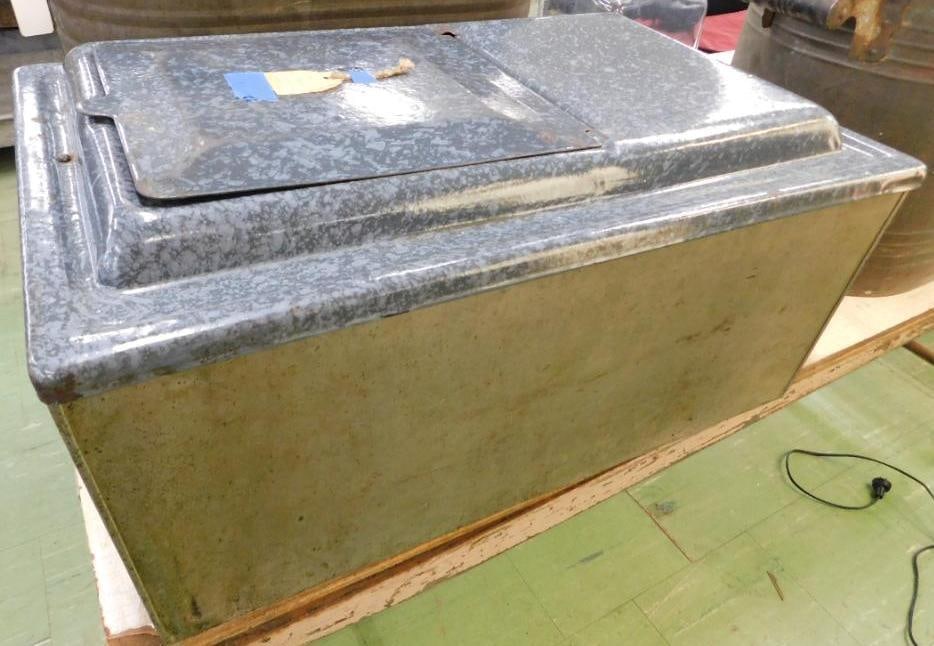 Vintage Copper and Enamel Ware Cooker - 11" x 24"x 15": See Photos For Condition and Details 