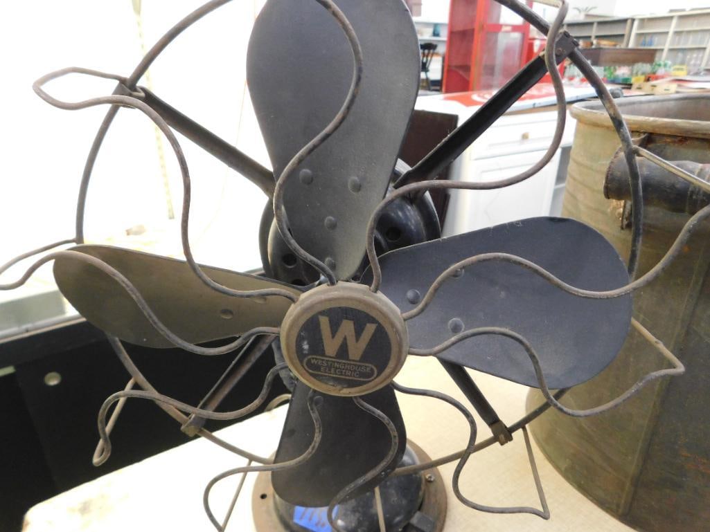 Vintage Westinghouse Electric Fan - Works - 16.5" x 14" x 10" - 2