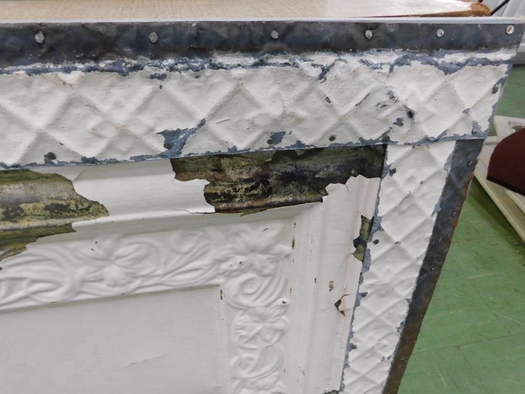 Framed Vintage Tin Ceiling Tile - 29.5" x 29.5" - 3