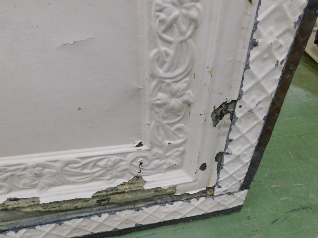 Framed Vintage Tin Ceiling Tile - 29.5" x 29.5" - 6