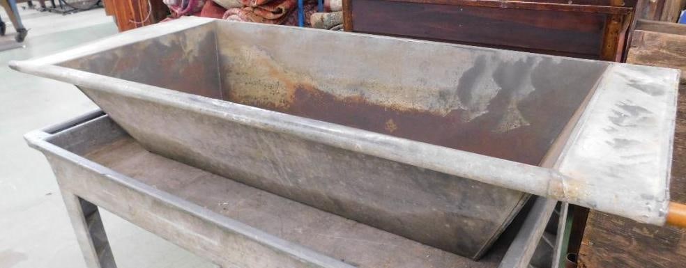 Vintage Metal Dough Trough - 9" x 48.5" x 19": See Photos For Condition and Details 