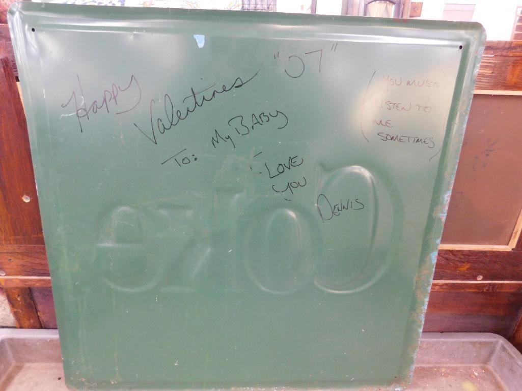 1982 Metal "Enjoy Coke" Sign - Advertising - 24" x 24" - 7