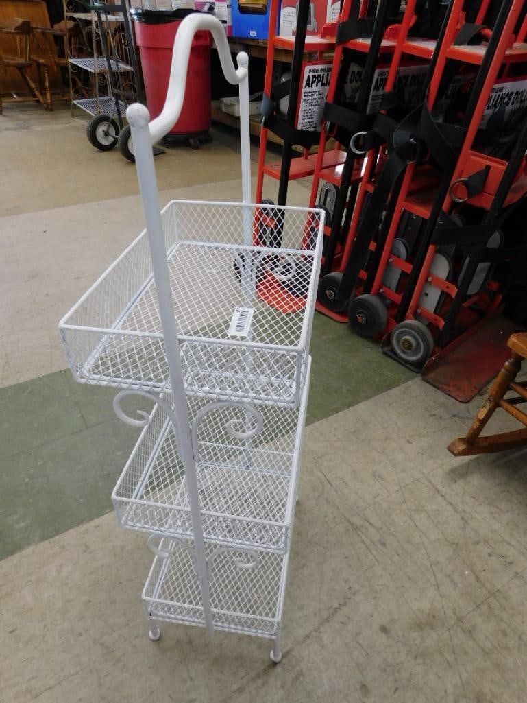 Painted 3 Tier Metal Rack - 39.5' x 16" x 10" - 4