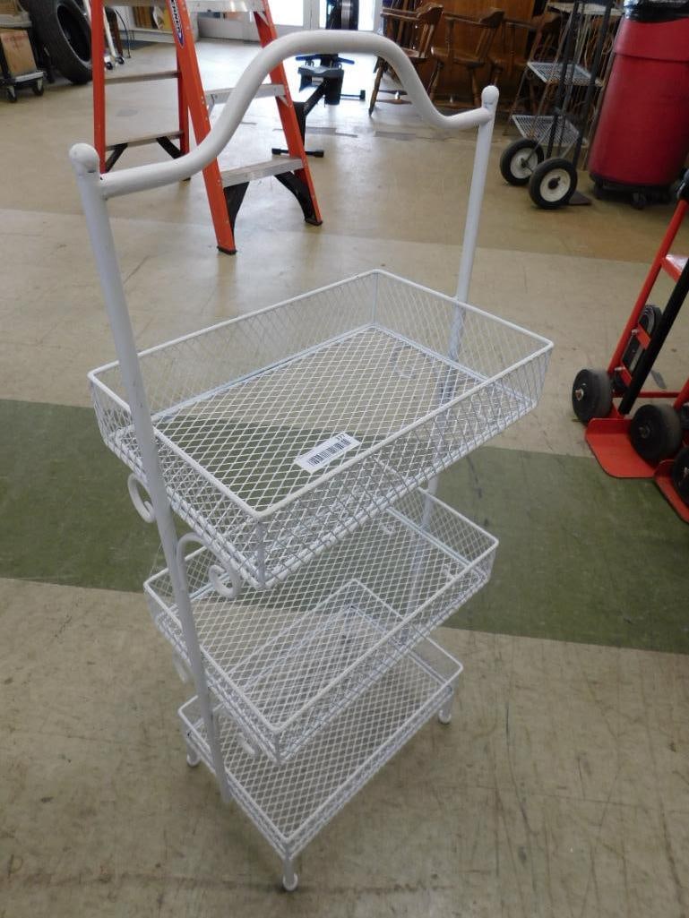 Painted 3 Tier Metal Rack - 39.5' x 16" x 10" - 6