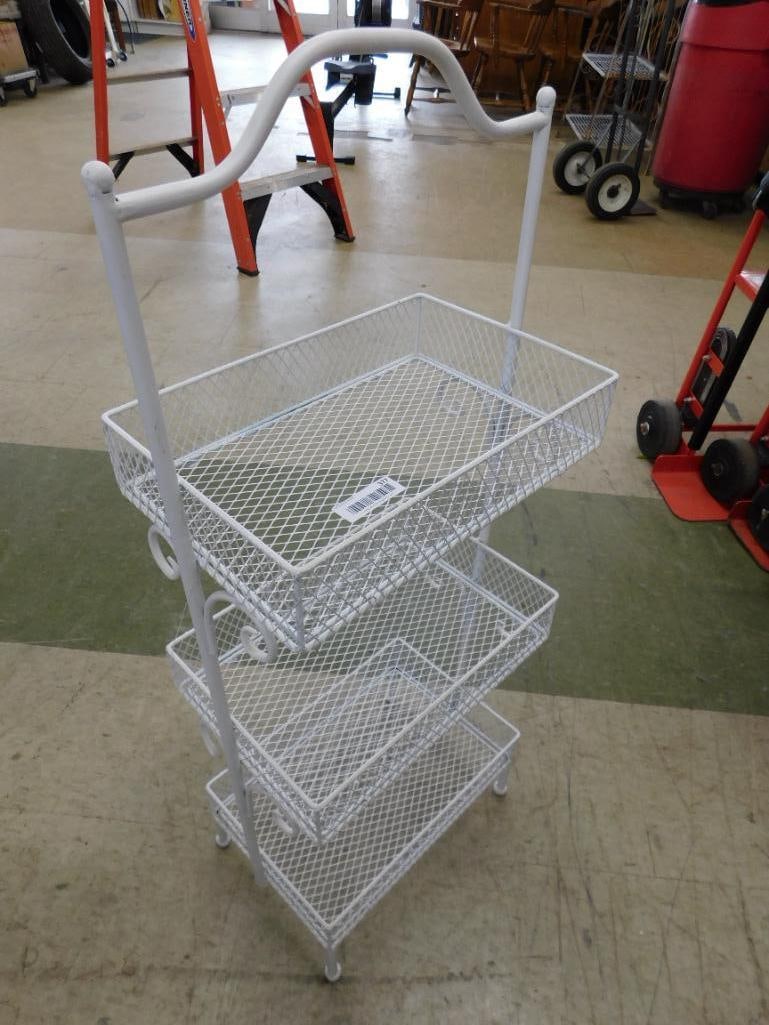 Painted 3 Tier Metal Rack - 39.5' x 16" x 10" - 7