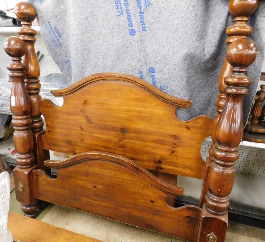 Queen Size Bed with Rails - 67.5" Tall (1 of 8)