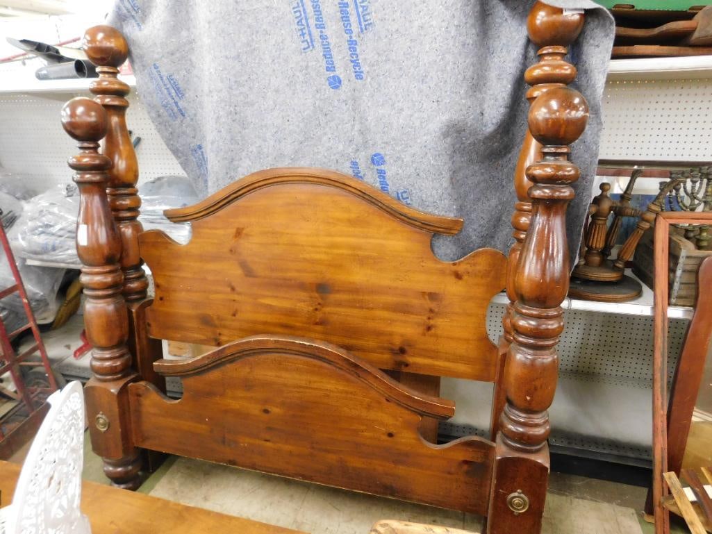 Queen Size Bed with Rails - 67.5" Tall - 7